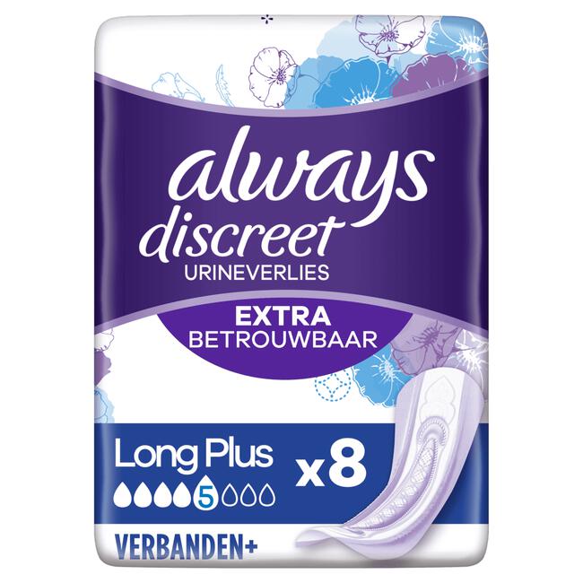 Always Discreet Urineverlies Verband Long Plus 8 Stuks