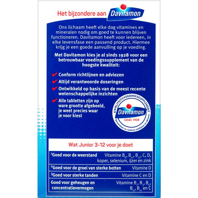 Davitamon Junior 3-12 Kauwtabletten Bananensmaak