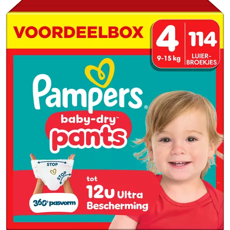 Pampers Baby Dry Pants Voordeelbox Luierbroekjes Maat 4 9-15 kg 114 stuks