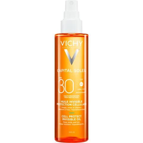 Vichy Capital Soleil Cell Protect Onzichtbare Zonnebrand Olie SPF30 200 ML