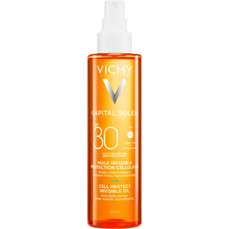 Vichy Capital Soleil Cell Protect Onzichtbare Zonnebrand Olie SPF30 200 ML