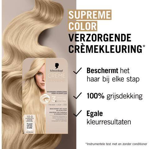 Schwarzkopf Creme Supreme Haarkleuring 10-0 Natuurlijk Extra Lichtblond