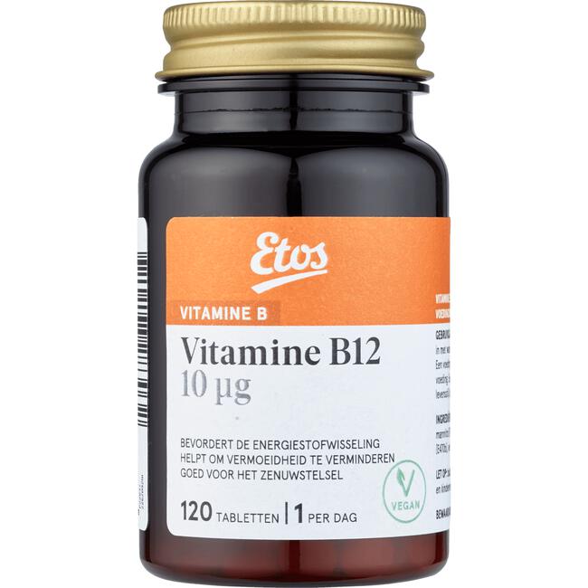 Dij Smelten grote Oceaan Etos Vitamine B12 10 ug Tabletten 120 stuks 120 EA | Etos