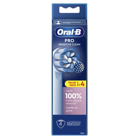 Oral-B Sensitive Clean Opzetborstels Wit 4 Stuks