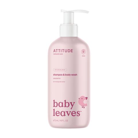 ATTITUDE Baby Leaves 2-in-1 Shampoo & Body Wash Unscented 473 ML