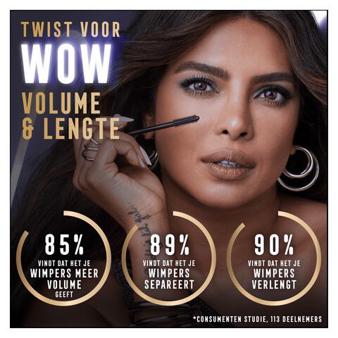 Max Factor Masterpiece 2In1 Lash Wow Mascara 03 Midnight Black