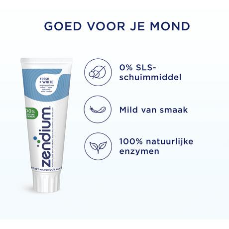 Zendium Fresh+White Tandpasta 75 ML