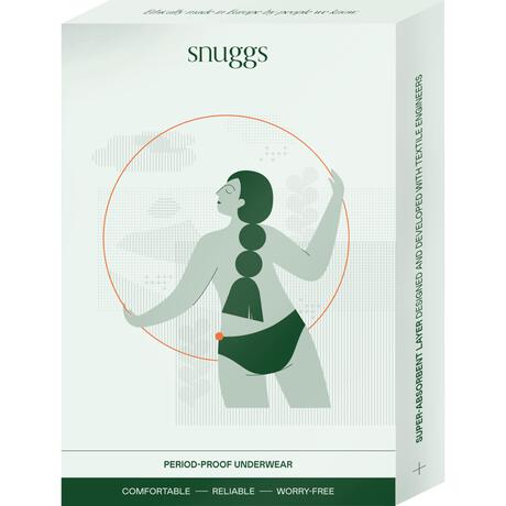 Snuggs period underwear Active highrise light black L
