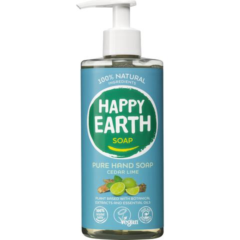 Happy Earth 100% Natuurlijke Cedar Lime Handzeep 300 ML