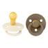 BIBS Fopspeen Two Pack Natuurlijk Rubber Ivory/Dark Oak Maat 1