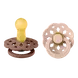 BIBS Boheme Fopspeen Rond Latex Maat 2 Woodchuck/Blush 2 stuks