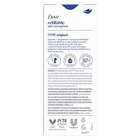 Dove Original Antiperspirant Deodorant Refillable Starter Kit