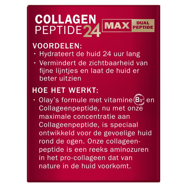 Olay Regenerist Collagen Peptide24 Oogcrème Zonder Parfum 15 ML