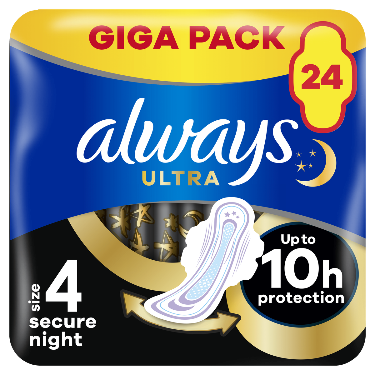 Always Maandverband Secure Night Ultra Wings — 24 stuks