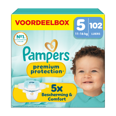 Pampers Premium Protection Voordeelbox Luiers Maat 5 11-16 kg 102 stuks