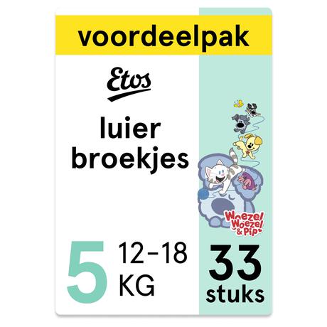 Etos Woezel & Pip Luierbroekjes Junior Maat 5 12-18 kg Voordeelpak 33 stuks