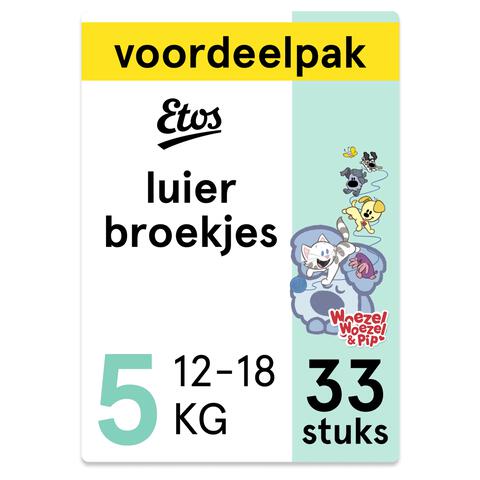 Etos Woezel & Pip Luierbroekjes Junior Maat 5 12-18 kg Voordeelpak 33 stuks