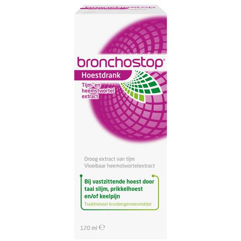 Bronchostop Hoestdrank bij Vastzittende Hoest en Keelpijn 120 ML