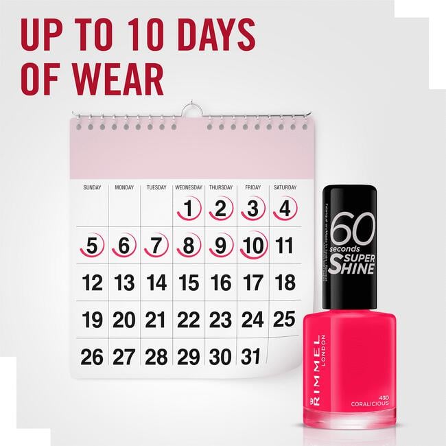 Rimmel London 60 Seconds Super Shine Nagellak 430 Coralicious