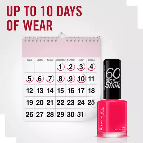 Rimmel London 60 Seconds SuperShine Nagellak 430 Coralicious 8 ML