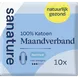 Sanature 100% Katoenen Maandverband Ultra Normaal Met Vleugels 10 stuks