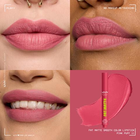NYX Professional Make Up Fat Matte Lipstick 11 Pink Puff Roze