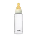 BIBS Babyfles Medium Flow Latex Ivory incl. opvouwbaar trechtertje 270 ML