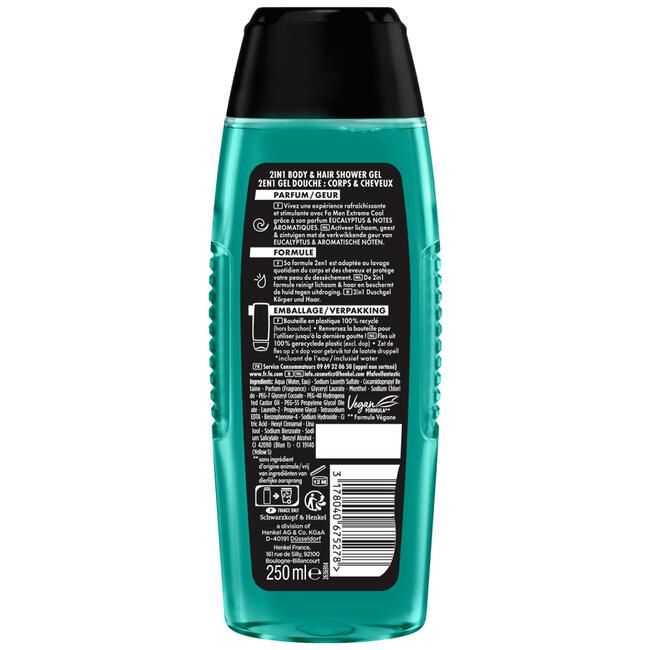 Fa Men Extreme Cool Douchegel & Shampoo 250 ML