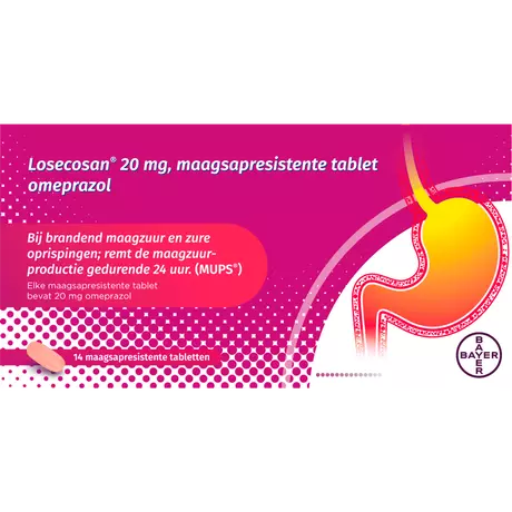 Losecosan Tegen Terugkomend Brandend Maagzuur Tabletten 14 stuks
