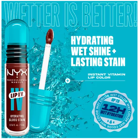 NYX Professional Makeup Lip IV Hydraterende Lipgloss Stain Mocha Me Wet