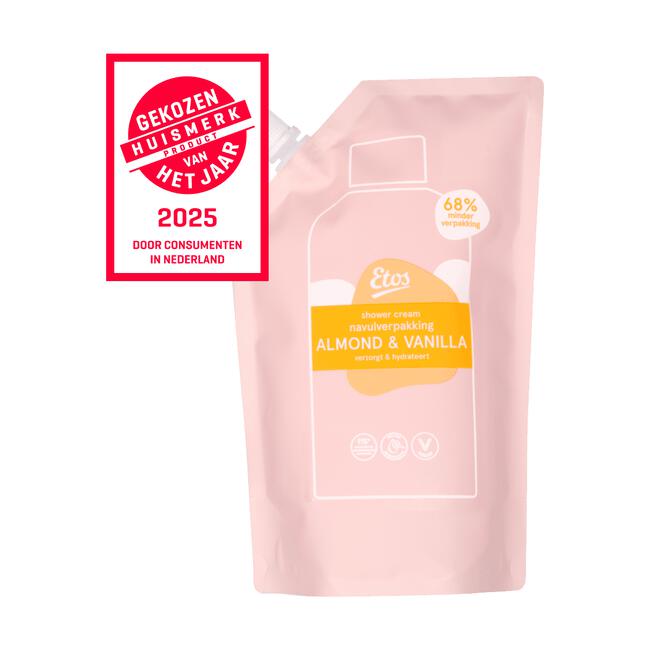 Etos Almond & Vanilla Showercream Navulverpakking 500 ML
