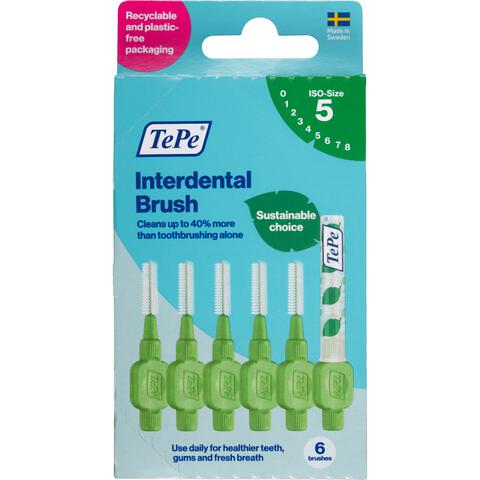 TePe Interdentale Ragers Original Groen ISO maat 5 – 0,8 mm (6 stuks)