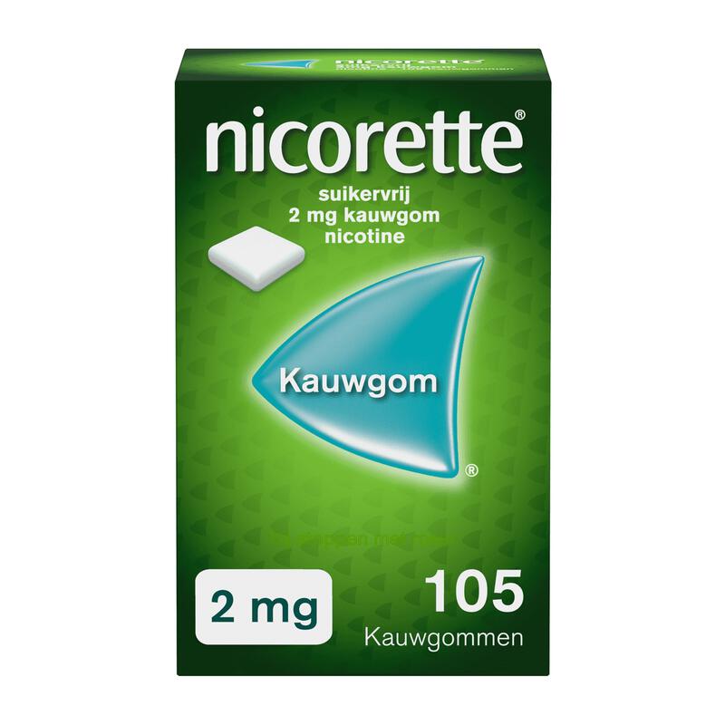 Nicorette Suikervrij Kauwgom 2 MG 105 stuks
