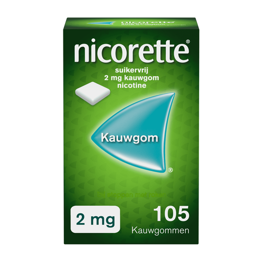 Nicorette Suikervrij Kauwgom 2  MG 105 stuks