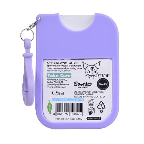 Fancy Label Kuromi Hand Reinigings- En Parfum Spray In Silicone Houder