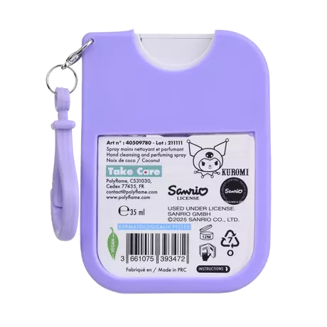 Fancy Label Kuromi Hand Reinigings- En Parfum Spray In Silicone Houder