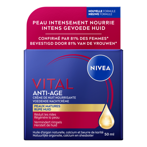 NIVEA Vital Herstellende Nachtcrème Oudere Huid 50 ML