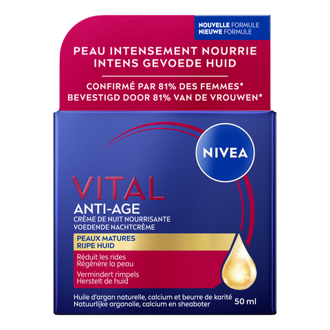 NIVEA Vital Herstellende Nachtcrème Oudere Huid 50 ML