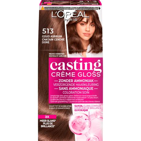 L'Oréal Paris Casting Crème Gloss Haarverf 513 Licht beigebruin
