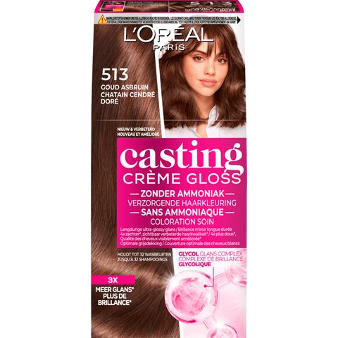 L'Oréal Paris Casting Crème Gloss Haarverf 513 Licht beigebruin