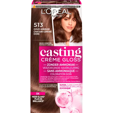 L'Oréal Paris Casting Crème Gloss Haarverf 513 Licht beigebruin