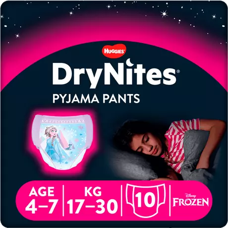 Huggies DryNites Frozen Luierbroekjes Meisjes 4-7 Jaar 10 stuks