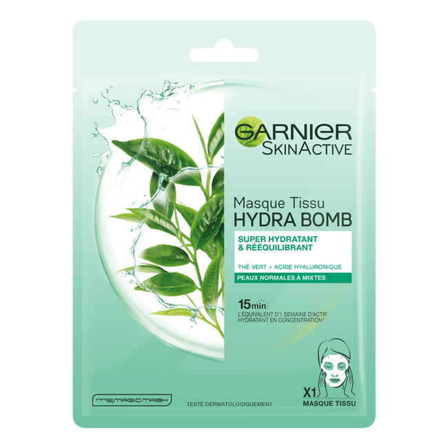 garnier skinactive hydra bomb green tea tissue mask 28 gr etos