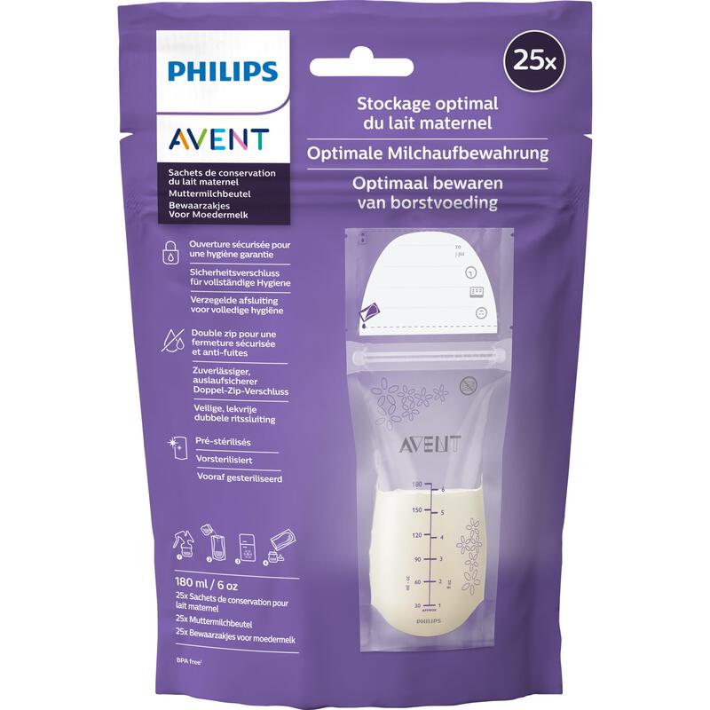 Philips Avent Bewaarzakken Moedermelk SCF603/25 25 stuks