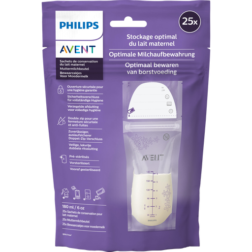Philips Avent Bewaarzakken Moedermelk SCF603/25 25 stuks