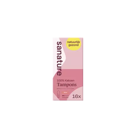 Sanature 100% Katoenen Tampons Mini 16 stuks