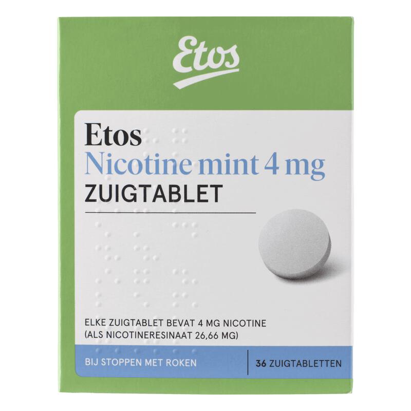 Etos Nicotine Mint 4 MG Zuigtabletten 36 stuks
