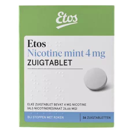Etos Nicotine Mint 4 MG Zuigtabletten 36 stuks