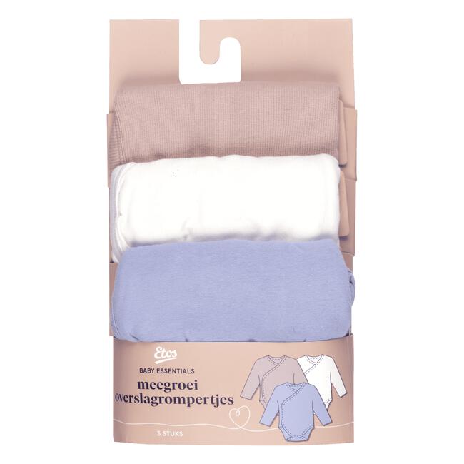 Etos Meegroei Overslagrompertjes Zacht Blauw Maat 74/80 Set 3 paar