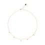 BiSjU Jewellery Ketting met Klaver en Dots Gold Plated Stainless Steel
